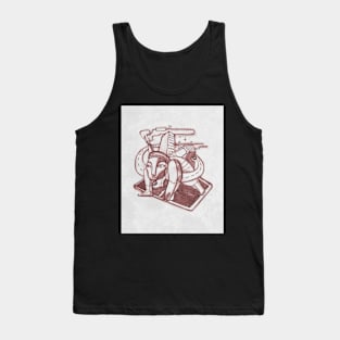 Abstract man with urban symbols on his back Tank Top